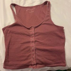 Aeropostale Button Down Crop Tank